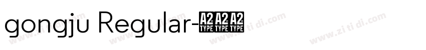gongju Regular字体转换